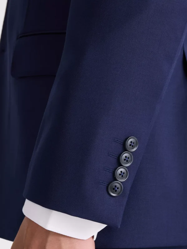 005874309alt5 Custom Tailored Navy Twill Suit Jacket for Men | OEM Blazer Manufacturing