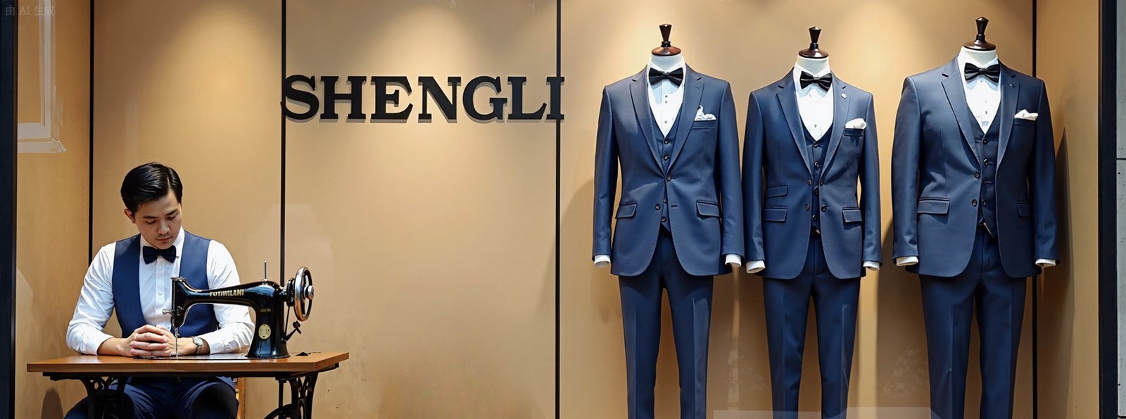 1 Bespoke Navy Blazer with Metallic Buttons | Next-Generation Professional Attire | OEM Manufacturing Solutions