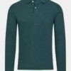 Cotton Regular Fit Long Sleeve Pique Polo Shirt, Forest