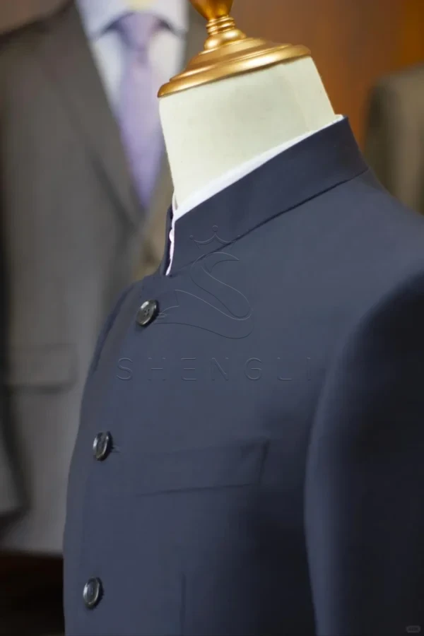 1040g2sg311lbb0ctna3g5p94otsaj7g2sefcp50!nd_dft_wlteh_jpg_3 Men's Tailored Chinese Collar Suit | Premium Pure Wool | Modern Zhongshan Style | Custom OEM Manufacturing