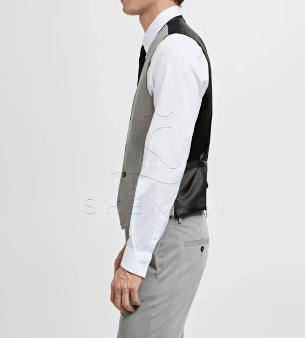 Paris Slim Fit Vest | Custom Stretch Fabric Waistcoat | OEM Manufacturing Service