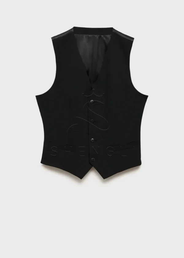 17051236_99_B Paris Slim Fit Vest | Custom Stretch Fabric Waistcoat | OEM Manufacturing for Fashion Brands