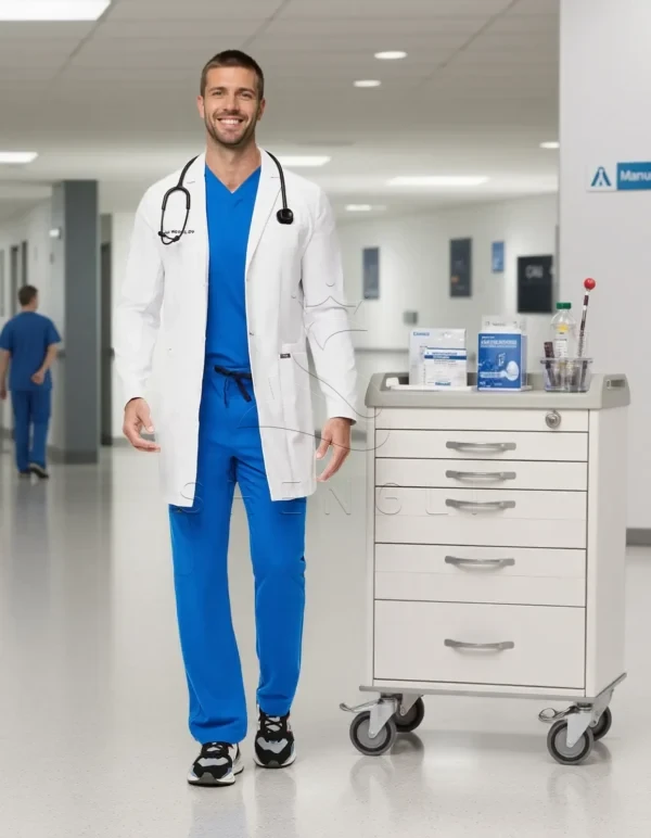 Harlem Slim Long Lab Coat | Technical Comfort Fabric | Custom OEM Manufacturing