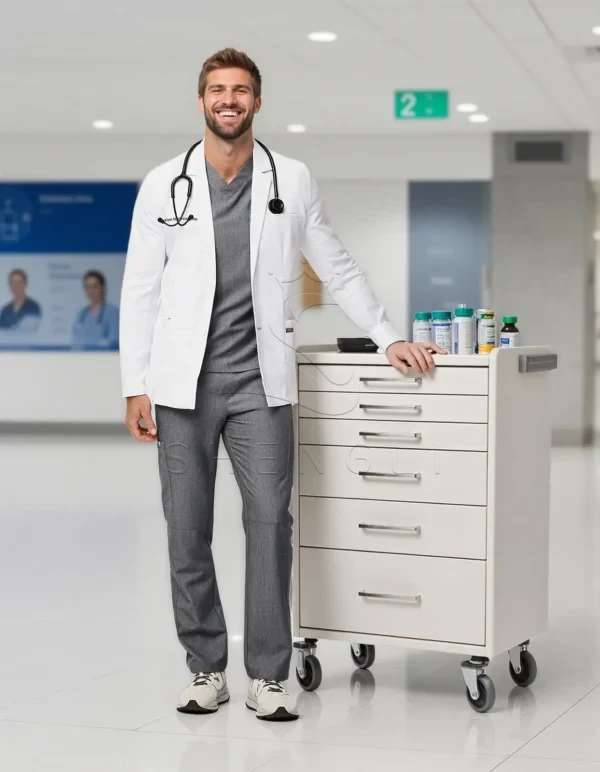 Harlem Slim Short Lab Coat | Premium Technical Fabric | Custom OEM Manufacturing