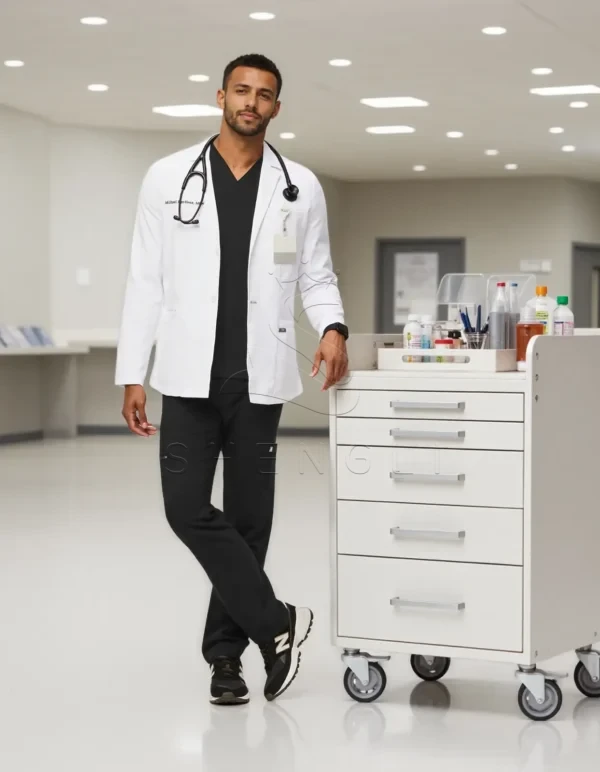 Harlem Short Lab Coat | Advanced Liquid Repellent & Anti-Static | Custom OEM Manufacturing