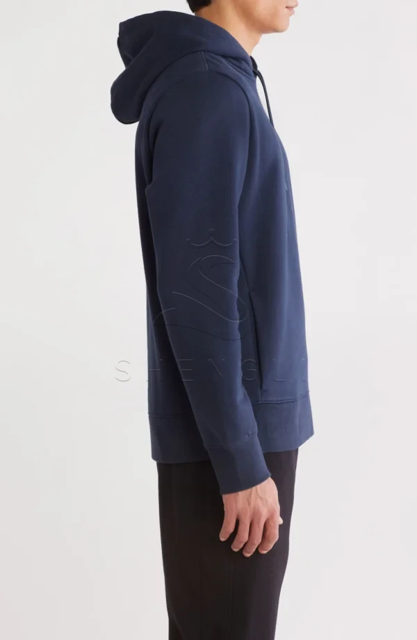 Custom Navy Eclipse Fleece Hoodie | Premium Cotton Blend | OEM Manufacturing for Bulk Orders