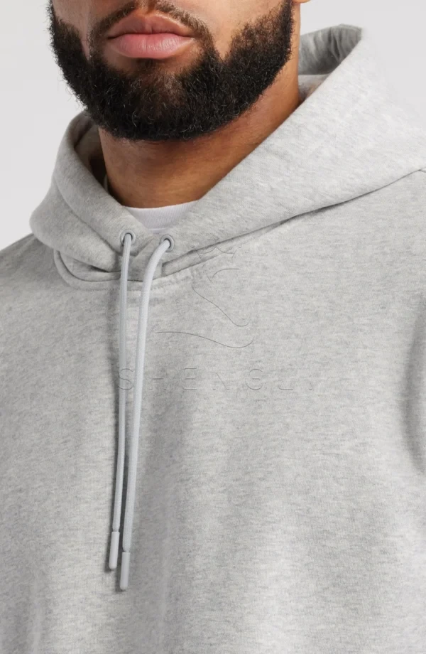 Grey Silk Light Vital Fleece Hoodie | Premium Custom Hoodies | OEM Manufacturing for Sportswear