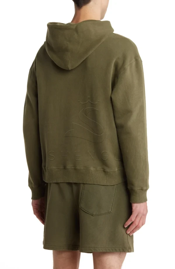 Vintage Pine Oversize Organic Cotton Hoodie | Custom Brushed