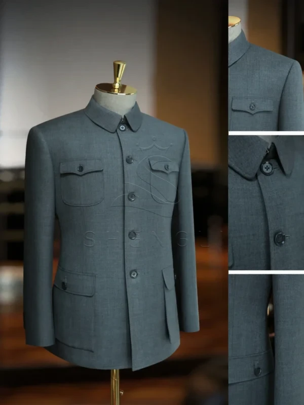 Mao Suit Zhongshan Jacket | Traditional Chinese Formal Wear for Men | Custom OEM Service for Bulk Orders