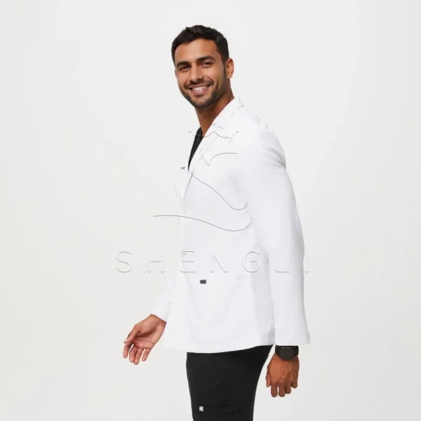 Harlem Short Lab Coat | Advanced Liquid Repellent & Anti-Static | Custom OEM Manufacturing