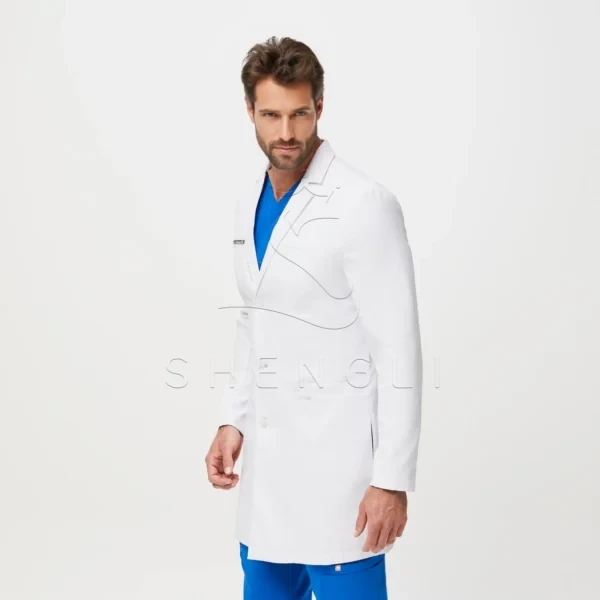 Harlem Slim Long Lab Coat | Technical Comfort Fabric | Custom OEM Manufacturing