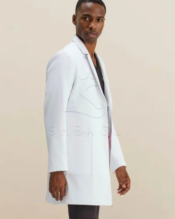 ComfyUI_00001_qelis_1758954215 Eco-Friendly Lab Coat for Professionals | Recycled Polyester with Multiple Pockets | Custom OEM Manufacturing