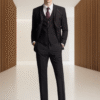 Performance Black Panama Wool Blend Suit Jacket | Custom OEM Manufacturing