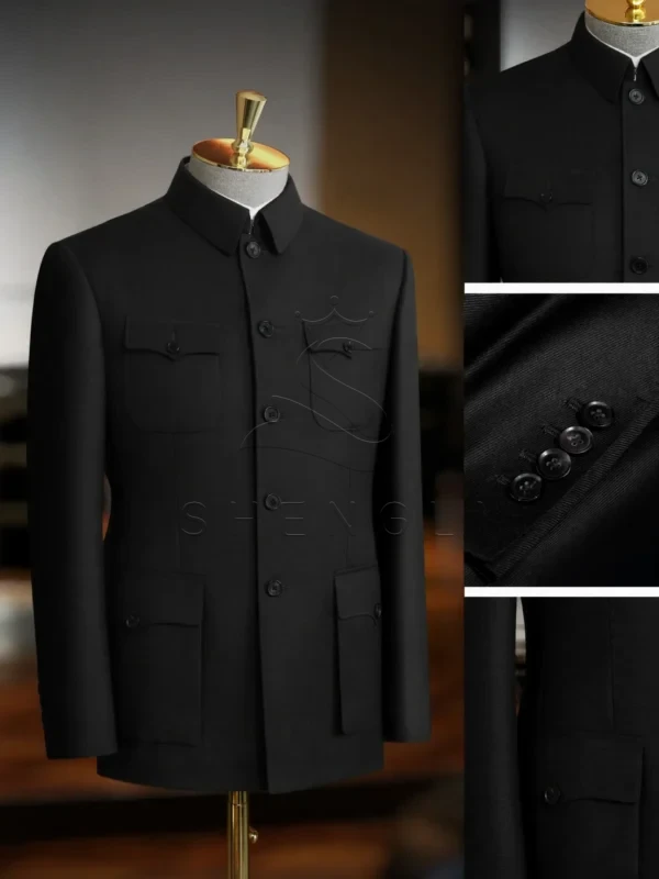 ComfyUI_00001_rlzmj_1759125868 Traditional Mao Suit Zhongshan Jacket for Elderly Gentlemen | Custom Cultural Apparel | Bulk Order OEM Service