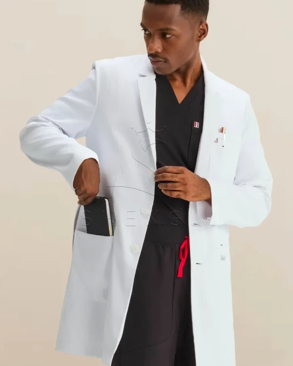 ComfyUI_00001_vkdgq_1758954377 Eco-Friendly Lab Coat for Professionals | Recycled Polyester with Multiple Pockets | Custom OEM Manufacturing