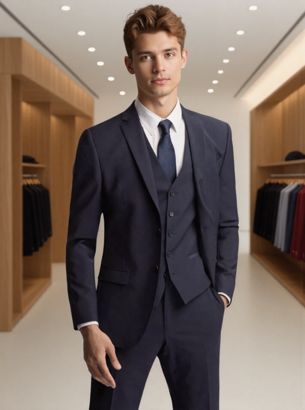 Performance Black Panama Wool Blend Suit Jacket | Custom OEM Manufacturing