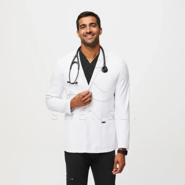Harlem Short Lab Coat | Advanced Liquid Repellent & Anti-Static | Custom OEM Manufacturing