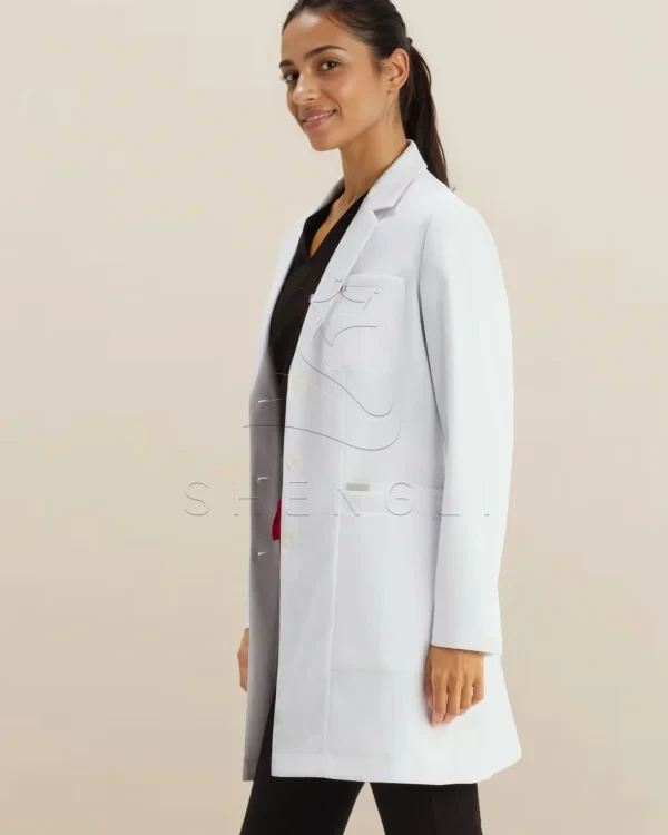 Eco-Friendly Lab Coat with Multiple Pockets | Recycled Polyester | Custom OEM Service Available