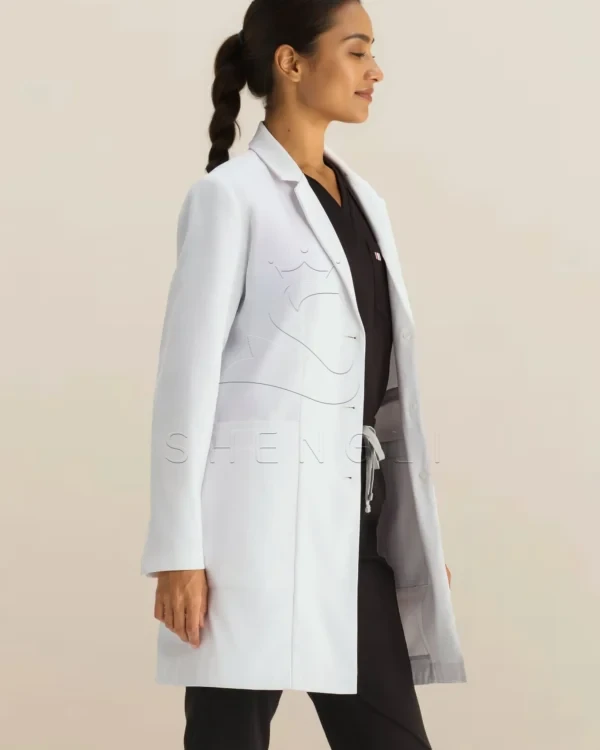 Eco-Friendly Lab Coat with Multiple Pockets | Recycled Polyester | Custom OEM Service Available