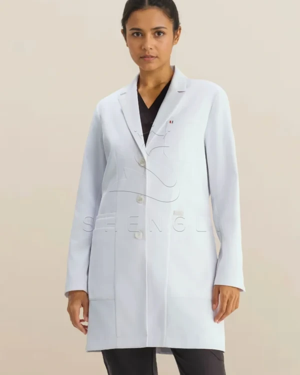 Eco-Friendly Lab Coat with Multiple Pockets | Recycled Polyester | Custom OEM Service Available