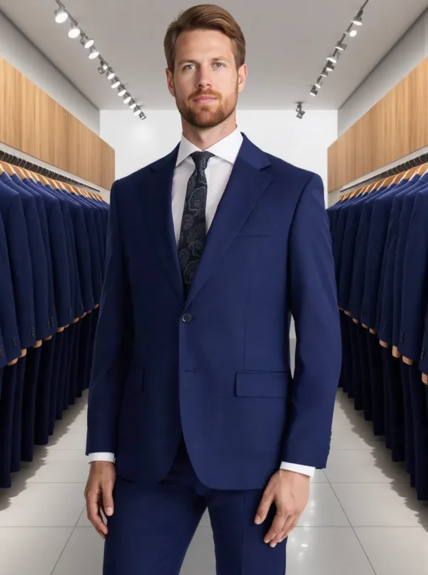 ComfyUI_00013_kbgjv_1758121302 Custom Tailored Navy Twill Suit Jacket for Men | OEM Blazer Manufacturing