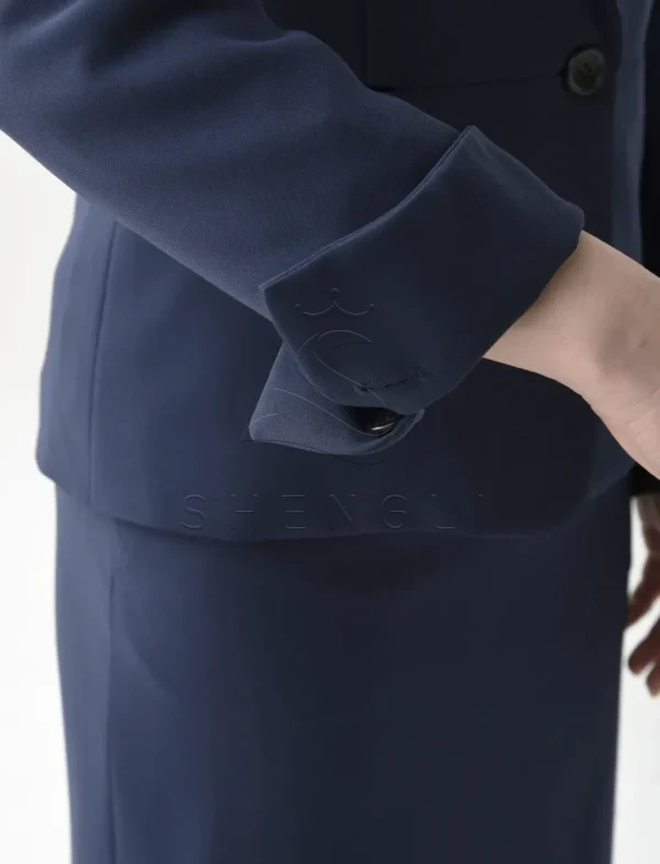 DD2758_09_cuffs Women's Triacetate Formal Suit Jacket | Elegant Hotel & Restaurant Uniform | Custom OEM Service