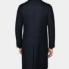 Navy Wool Cashmere Overcoat | Italian Fabric | Custom OEM Manufacturing for Business