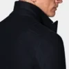 Navy Wool Cashmere Overcoat | Italian Fabric | Custom OEM Manufacturing for Business