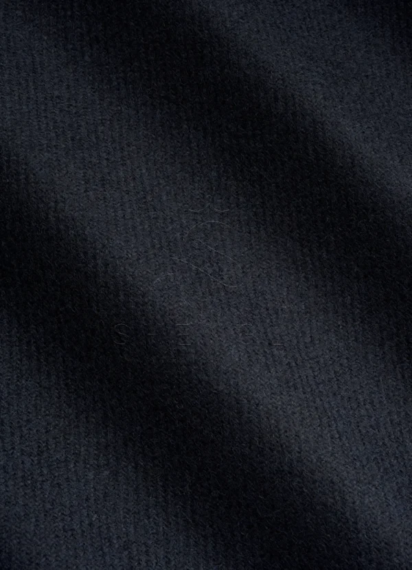 Navy Wool Cashmere Overcoat | Italian Fabric | Custom OEM Manufacturing for Business