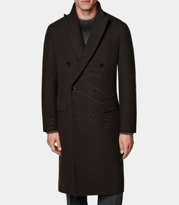 Custom Brown Wool Cashmere Overcoat | Italian Fabric | Luxury Outerwear for OEM & Bulk Orders