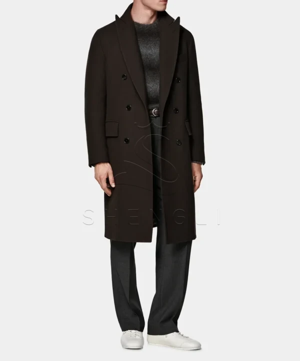 Custom Brown Wool Cashmere Overcoat | Italian Fabric | Luxury Outerwear for OEM & Bulk Orders