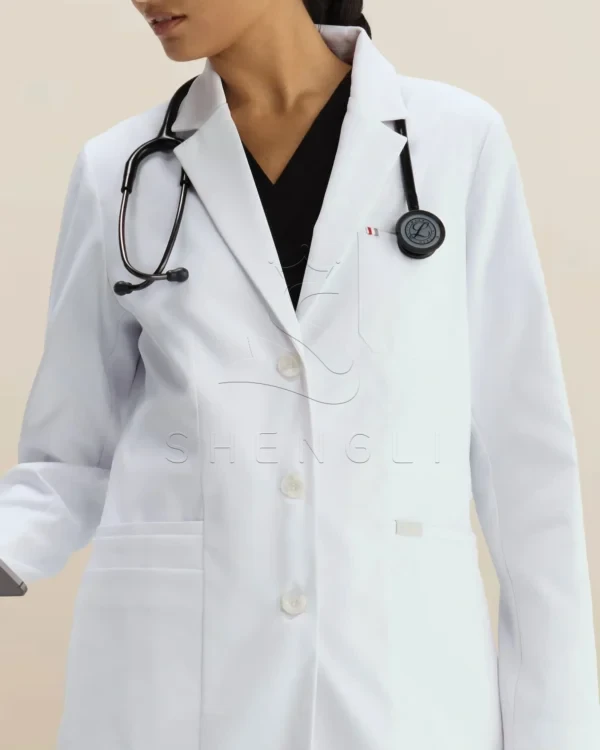 Eco-Friendly Lab Coat with Multiple Pockets | Recycled Polyester | Custom OEM Service Available