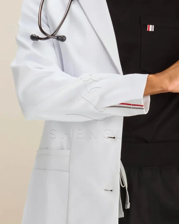 Eco-Friendly Lab Coat with Multiple Pockets | Recycled Polyester | Custom OEM Service Available