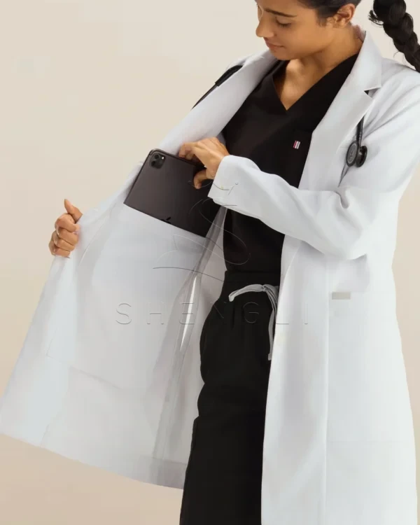 Eco-Friendly Lab Coat with Multiple Pockets | Recycled Polyester | Custom OEM Service Available