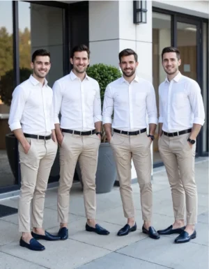 Name_flux_00001_amdil_1758435982 Custom White Herringbone Cotton Shirt | Premium Business Formal Wear | Bulk Order Discount