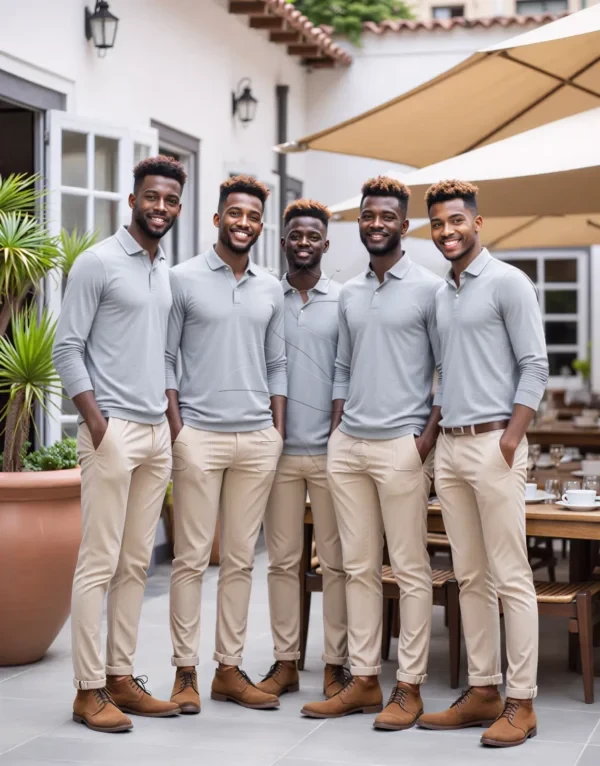 Name_flux_00001_byvva_1758516605 Custom Grey Long Sleeve Polo Shirt | Premium Blend | Classic Fit for Corporate Wear