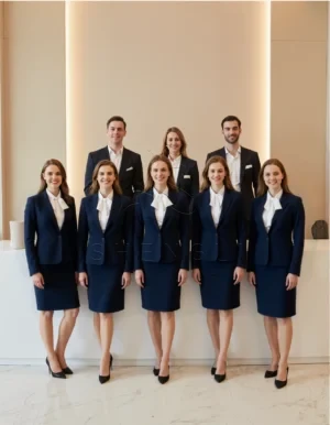 Name_flux_00001_llegu_1759046330 Women's Triacetate Formal Suit Jacket | Elegant Hotel & Restaurant Uniform | Custom OEM Service