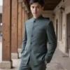 Name_flux_00001_pjbdb_1759134224 Modern Chinese Mao Suit | Mandarin Collar Blazer & Trousers Set | Custom OEM Service Available