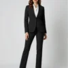 Custom Women's Black Executive Suit | Super 120s Merino Wool | OEM Tailoring