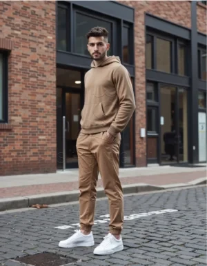 Vintage Brown Core Oversize Organic Cotton Hoodie | Custom Embroidery & Bulk Orders