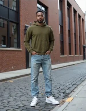 Vintage Pine Oversize Organic Cotton Hoodie | Custom Brushed Terry Pullover | Bulk OEM Manufacturing