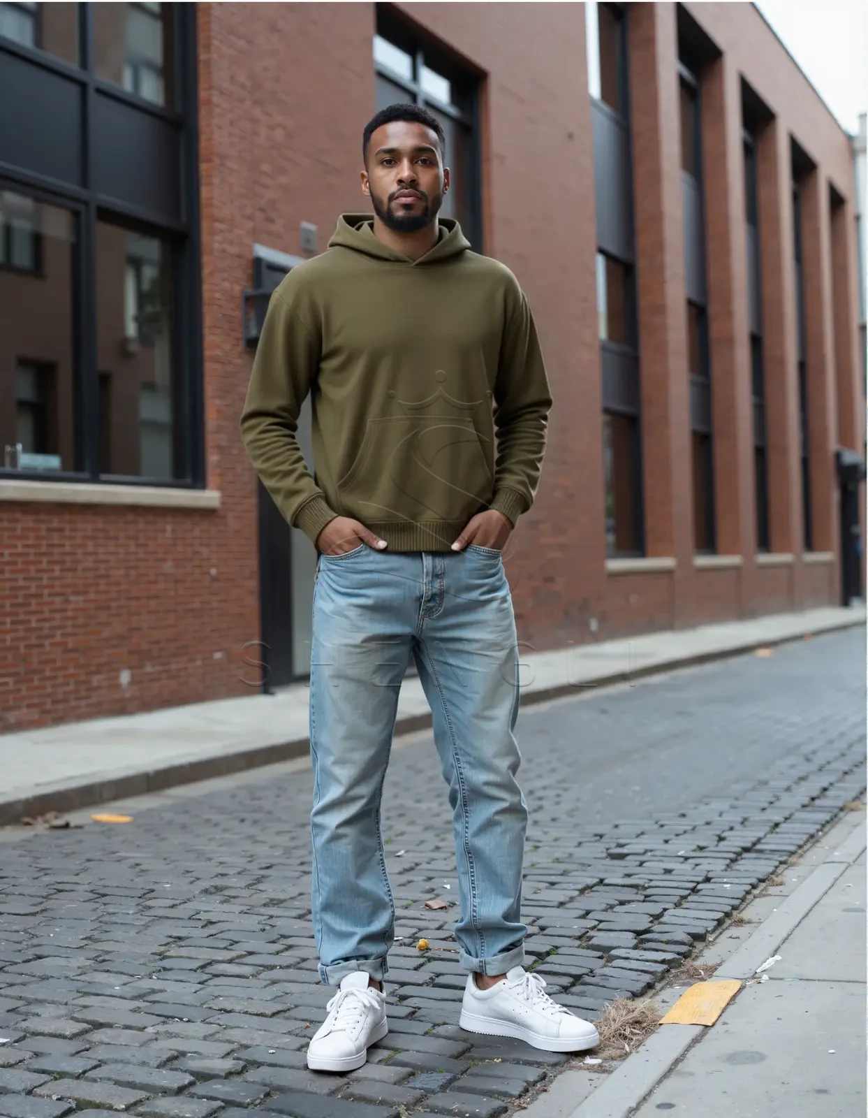 Vintage Pine Oversize Organic Cotton Hoodie | Custom Brushed