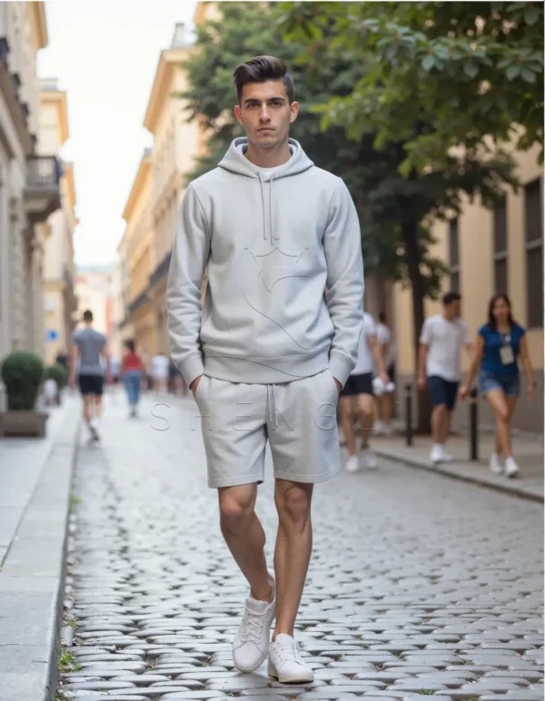 Grey Silk Light Vital Fleece Hoodie | Premium Custom Hoodies | OEM Manufacturing for Sportswear