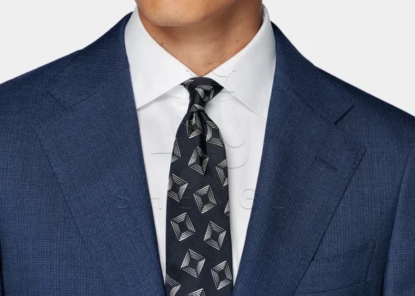 Navy Tailored Fit Milano Suit | Premium Italian Wool Business Suit | Custom OEM Manufacturing