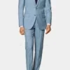 Light Blue Havana Suit | Italian Tropical Wool | Custom Tailored Business Suit