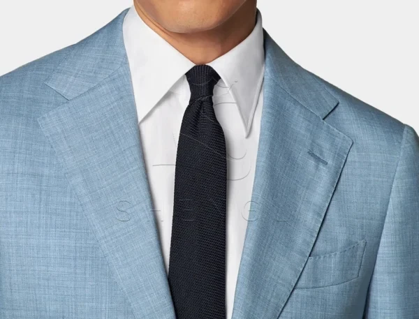 Light Blue Havana Suit | Italian Tropical Wool | Custom Tailored Business Suit