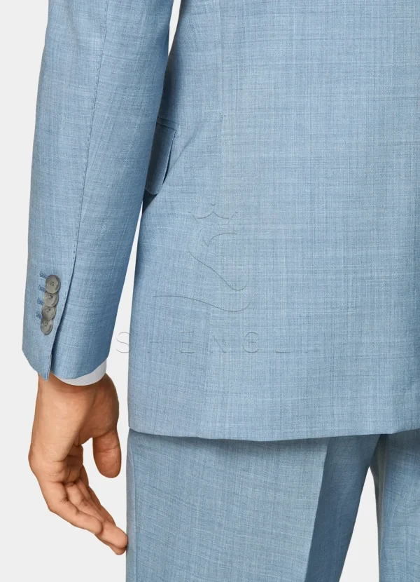 Light Blue Havana Suit | Italian Tropical Wool | Custom Tailored Business Suit