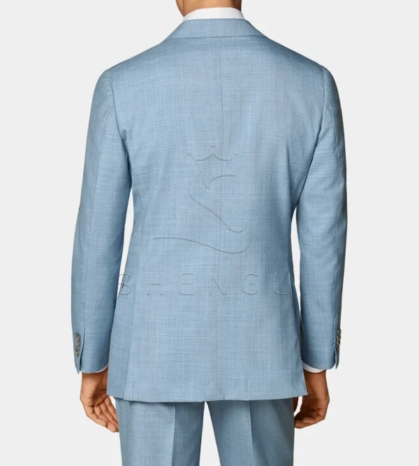 Light Blue Havana Suit | Italian Tropical Wool | Custom Tailored Business Suit