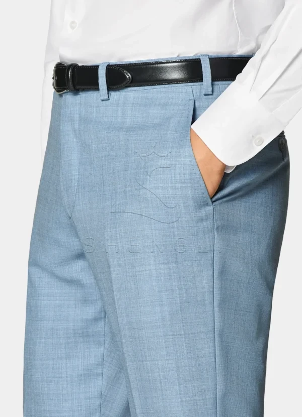 Light Blue Havana Suit | Italian Tropical Wool | Custom Tailored Business Suit