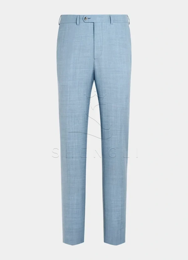 Light Blue Havana Suit | Italian Tropical Wool | Custom Tailored Business Suit